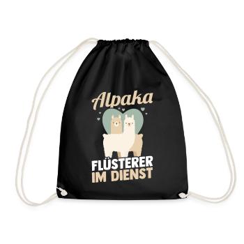 Chuchoteur d’alpaga - Sac de sport léger - noir - Devant