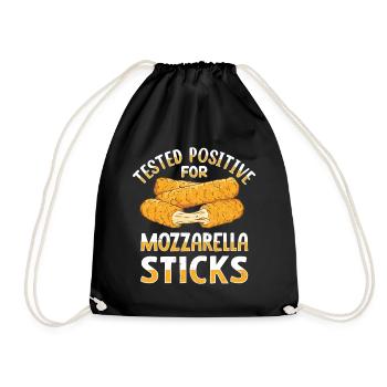 Bâtonnets de mozzarella au fromage - Sac de sport léger - noir - Devant
