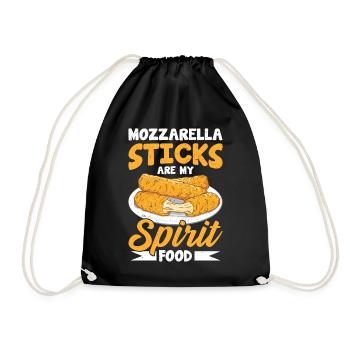 Bâtonnets de mozzarella au fromage - Sac de sport léger - noir - Devant