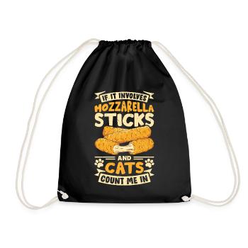 Bâtonnets de mozzarella au fromage - Sac de sport léger - noir - Devant