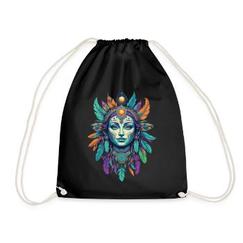 amérindien Mardi Gras Mandala - Sac de sport léger - noir - Devant