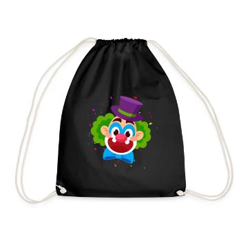 Clown, Carnival, Carnival, Carnival Costume, Parade, Celebration, Jester, - Drawstring Bag - black - Front