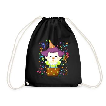 Clown, Carnival, Carnival, Carnival Costume, Parade, Celebration, Jester, - Drawstring Bag - black - Front