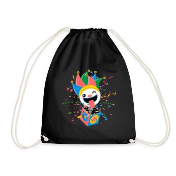 Clown, Carnival, Carnival, Carnival Costume, Parade, Celebration, Jester, - Drawstring Bag - black - Front