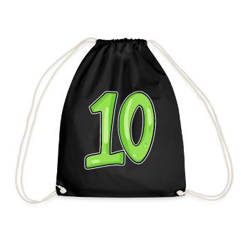 Dix numéros 10 Nombre - Sac de sport léger - noir - Devant