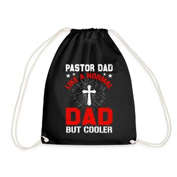 Pastor and Dad Pastor Gifts for Men Fathers Day - Turnbeutel - Schwarz - Vorne
