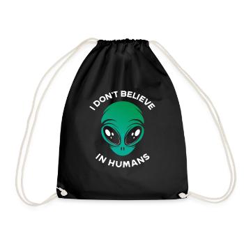 Ne croyez pas aux humains extraterrestres - Sac de sport léger - noir - Devant