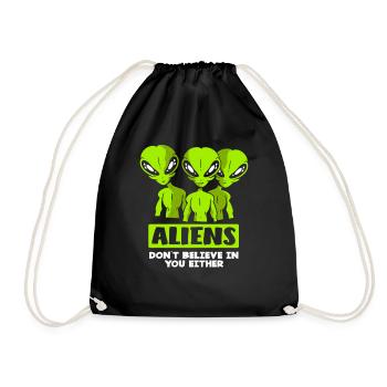 Alien Aliens - Turnbeutel - Schwarz - Vorne