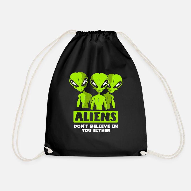 Alien Aliens - Drawstring Bag - black