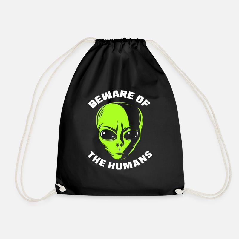 Alien Gesicht - Turnbeutel - Schwarz