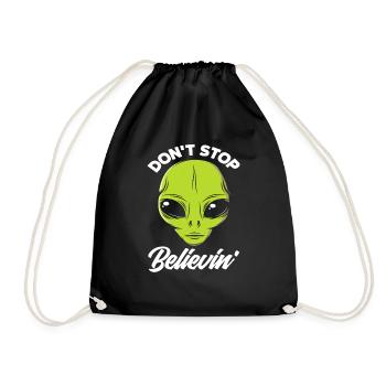 N’arrêtez pas de croire au visage extraterrestre - Sac de sport léger - noir - Devant