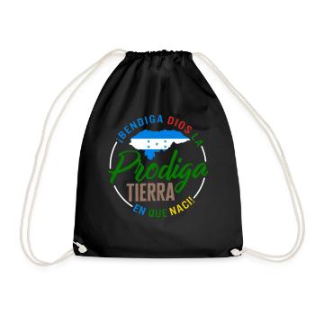 Honduras Shirt, Bendiga Dos La Prodiga Tierra En - Drawstring Bag - black - Front