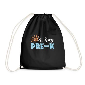 Preschool Teacher Funny Teacher Elementary School - Drawstring Bag - black - Front