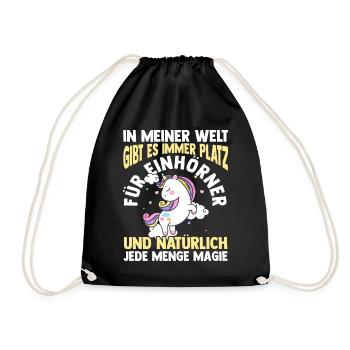 Magic Unicorn - Drawstring Bag - black - Front