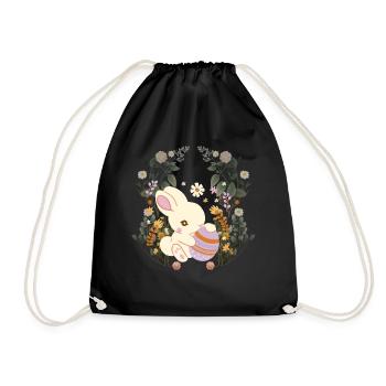 Pâques, Lapin De Pâques, Oeuf De Pâques, Nature, Enfant, Bébé - Sac de sport léger - noir - Devant