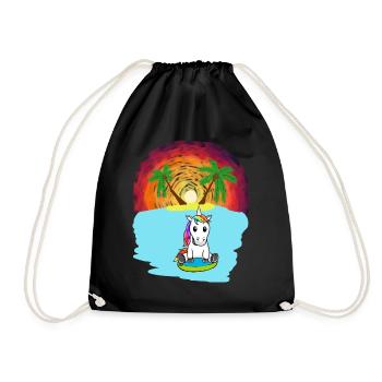 Licorne Mers du Sud Vacances Océan Île Détresse Mer Lac - Sac de sport léger - noir - Devant