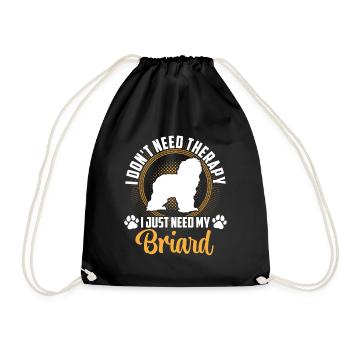 Briard Berger de Brie Just Need Briard - Sac de sport léger - noir - Devant