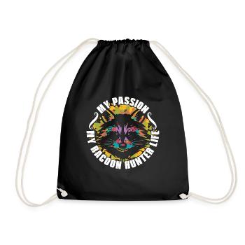 Racoon Hunter My Passion My Racoon Hunting Dogs - Turnbeutel - Schwarz - Vorne