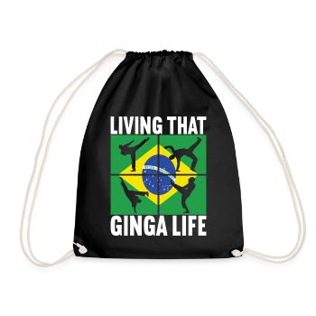 Capoeira Capoeirista - Drawstring Bag - black - Front