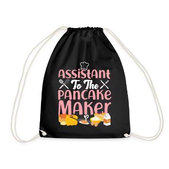 Pancake Lover Kids Assistant To - Turnbeutel - Schwarz - Vorne