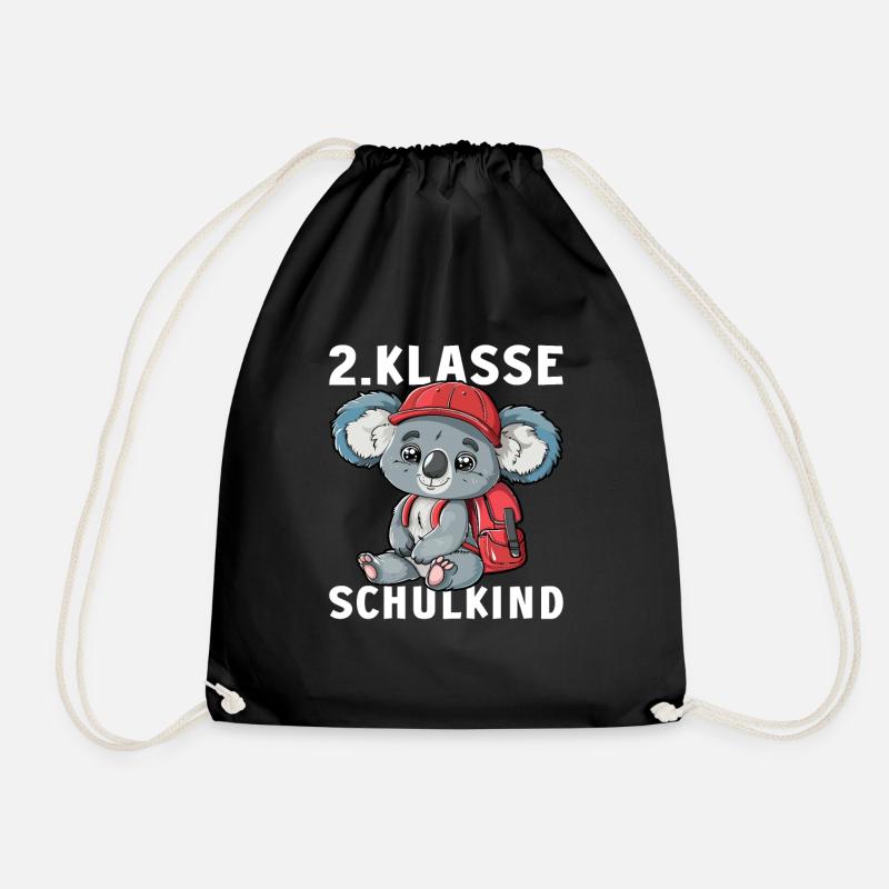 Koala 2 Klasse Koalabär Einschulung Zweitklässler - Turnbeutel - Schwarz