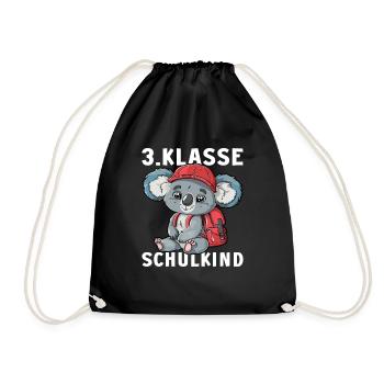 Koalabär Koala Koalabären 3 Klasse Drittklässler - Turnbeutel - Schwarz - Vorne