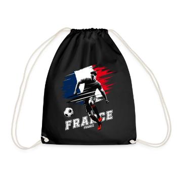 Football France France Flag Joueur - Sac de sport léger - noir - Devant
