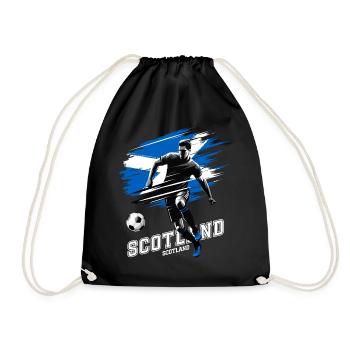 Football Scotland Scotland Flag Flag Player - Drawstring Bag - black - Front