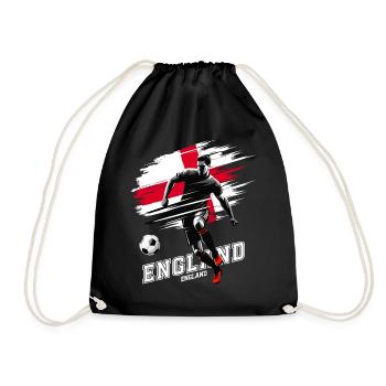 Football Angleterre Flag Joueur De Drapeau Grunge - Sac de sport léger - noir - Devant
