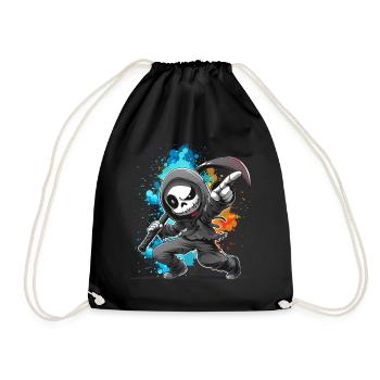 The Grim Reaper. Fantasy, Fun, Fun, Cool, Humor, Horny - Drawstring Bag - black - Front