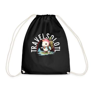Axolotl Shirt Chemise De Voyage Enfant Axolotl Pun - Sac de sport léger - noir - Devant