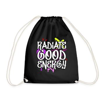 Radiate Good Energy 80s 90s Hiphop Graffiti - Turnbeutel - Schwarz - Vorne