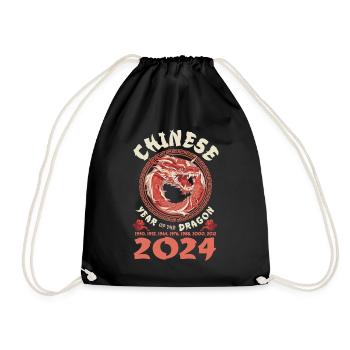 Année chinoise du Dragon 2024 Chinois - Sac de sport léger - noir - Devant