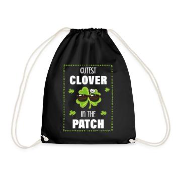 Kleeblatt Cutest Clover In The Path Shamrock - Drawstring Bag - black - Front