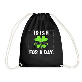 Irlandais d’un jour Saint Patrick Kleeblatt Shamrock - Sac de sport léger - noir - Devant