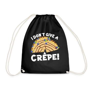 Pancake Lover Kids Pun I Don't - Drawstring Bag - black - Front