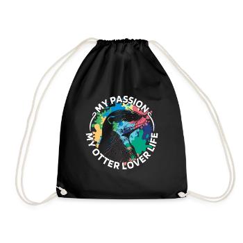 Otter Lover My Passion My Otter Animal Welfare - Turnbeutel - Schwarz - Vorne