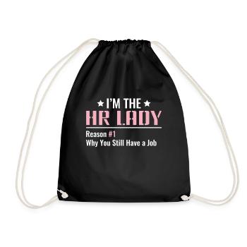 I'm the HR Lady - HR Human Resources - Turnbeutel - Schwarz - Vorne
