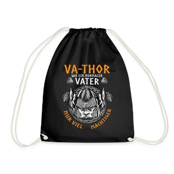 Vathor - Fête des pères Cadeau Fête des Pères Viking - Sac de sport léger - noir - Devant