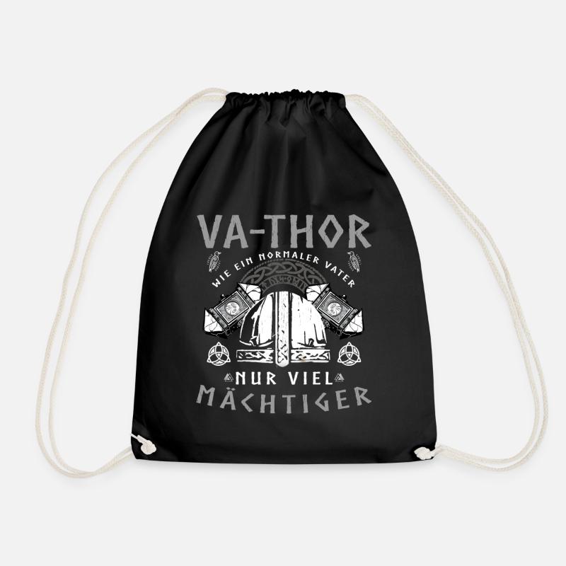 Vathor - Vatertag Vatertagsgeschenk Wikinger - Turnbeutel - Schwarz