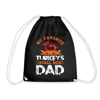 Mes dindes préférées m’appellent papa fête des pères - Sac de sport léger - noir - Devant