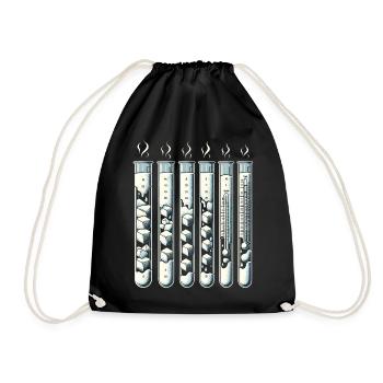 Chemise sur le changement climatique, étapes de la fonte des glaçons - Sac de sport léger - noir - Devant