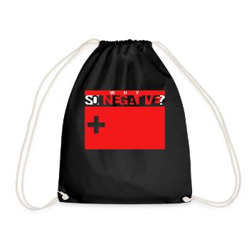 Chemise de conception graphique, pourquoi si négatif Tee, cadeau - Sac de sport léger - noir - Devant