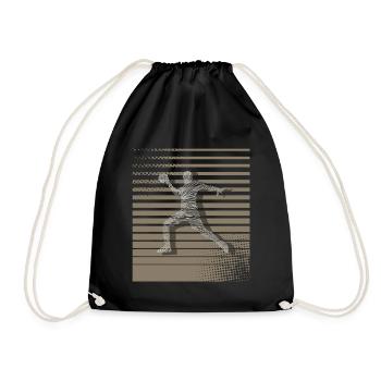 Handball Motif - Sac de sport léger - noir - Devant