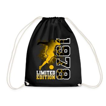 1978 Year of birth Birthday Football - Drawstring Bag - black - Front