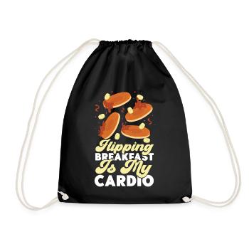 Pancake Lover Kids Flipping - Turnbeutel - Schwarz - Vorne