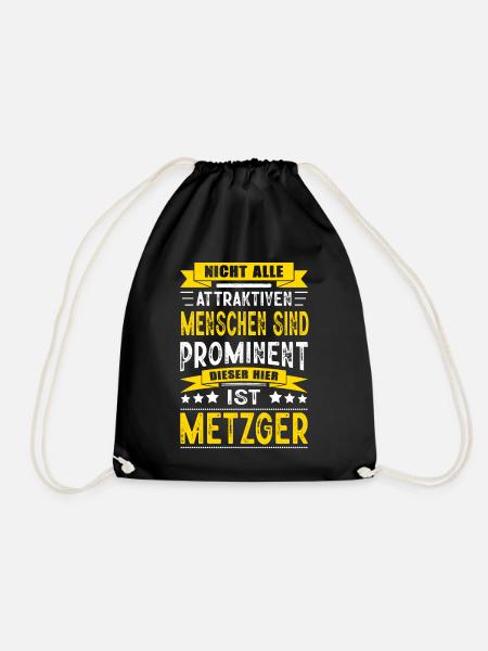 Nicht Alle Menschen Sind Prominent Metzger - Turnbeutel - Schwarz