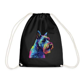 Wasserfarben Farbenfroher Kerry Blue Terrier - Turnbeutel - Schwarz - Vorne
