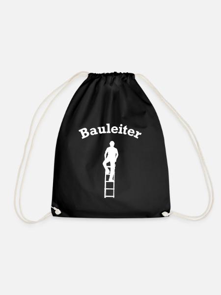 Bauleiter Baustelle Baustellen lustig - Turnbeutel - Schwarz