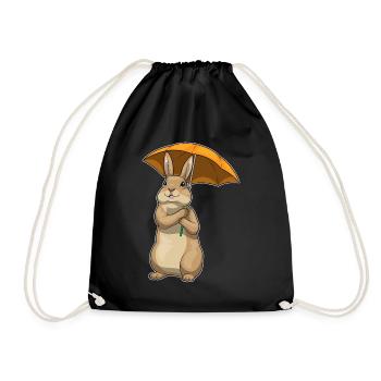Bunny Umbrella - Drawstring Bag - black - Front